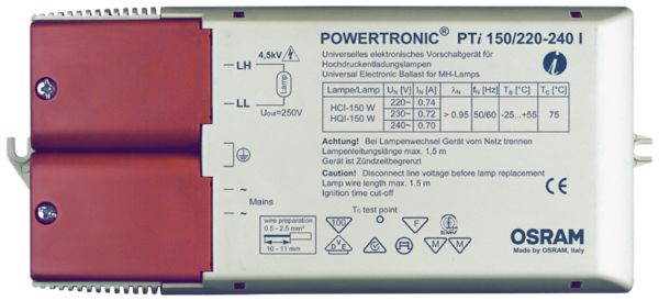 Vorschaltgerät Powertronic 1×150/220…240V I