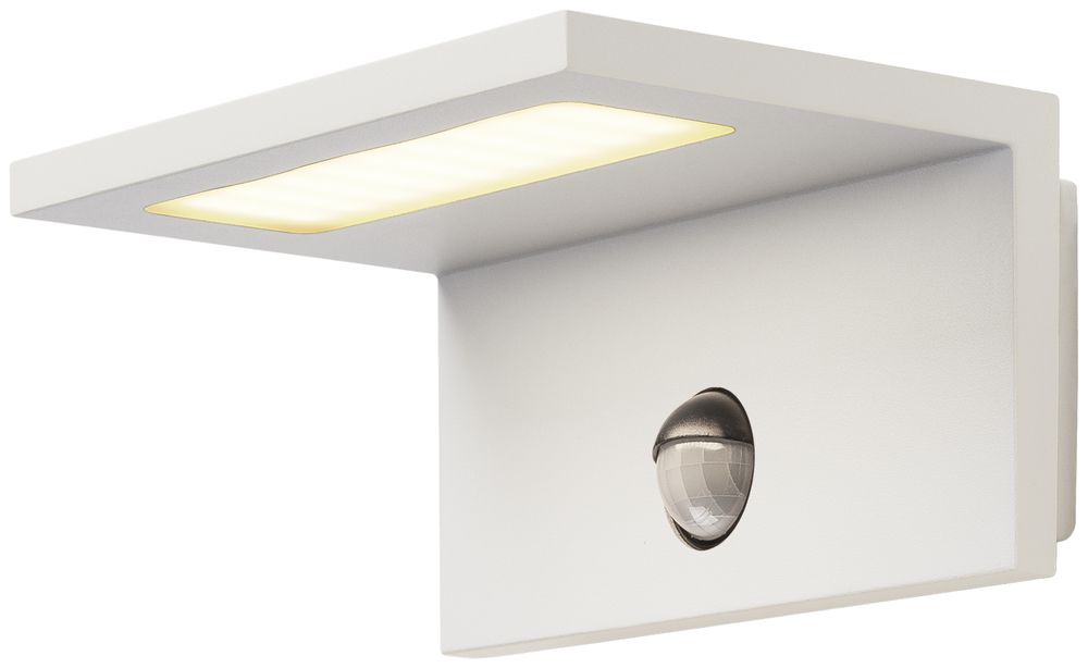 Applique LED SLV SENSOR WL 9.8W 560lm 3000K IP44 100° 170×86×135mm blanc