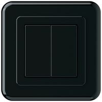UP-KNX-Taster Hager BA basico C 2-fach 86×86mm schwarz
