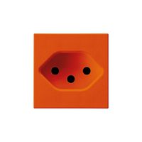 EB-Steckdose Hager Typ 13 orange 45×45 mit Steckklemmen