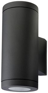 Applique SG Metro GU10 2×6.2W 660lm 3000K IP65 REG Ø90×215mm nero