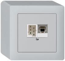 Boîte AP kallysto 1×RJ45s+1×TT83 gris clair