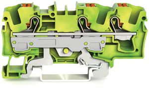 Schutzleiterklemme WAGO TOPJOB-S 6mm² 3L grün/gelb Serie 2206