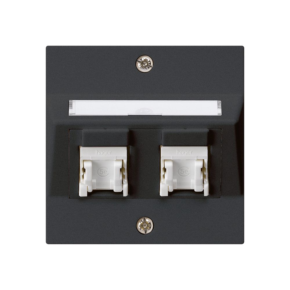 Kit de montage ENC kallysto A cat.5e 2RJ45/u noir