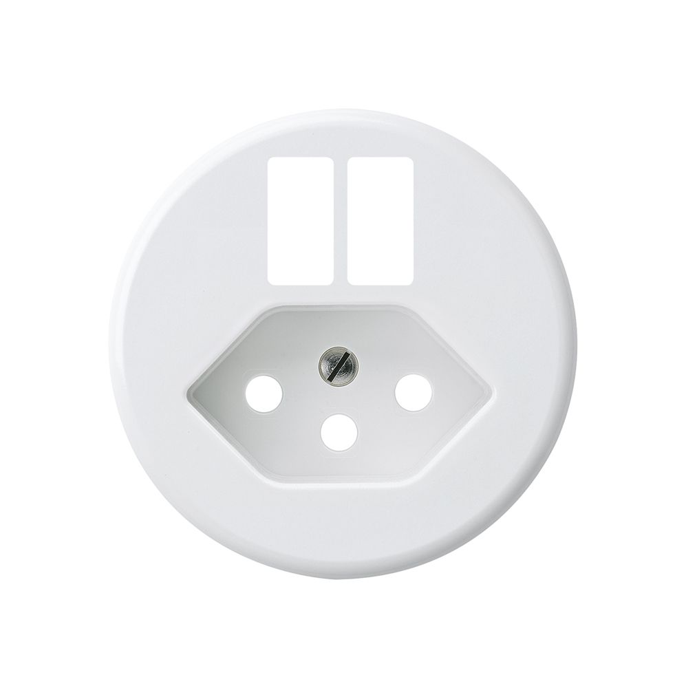 Frontscheibe basico H f.Steckdose 2×USB & Typ 13 weiss