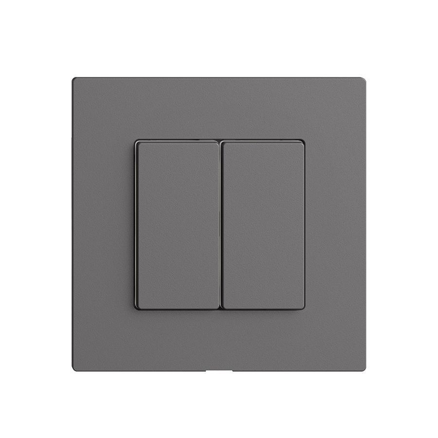 Druckschalter 2K/2T Edue Wiser dunkelgrau