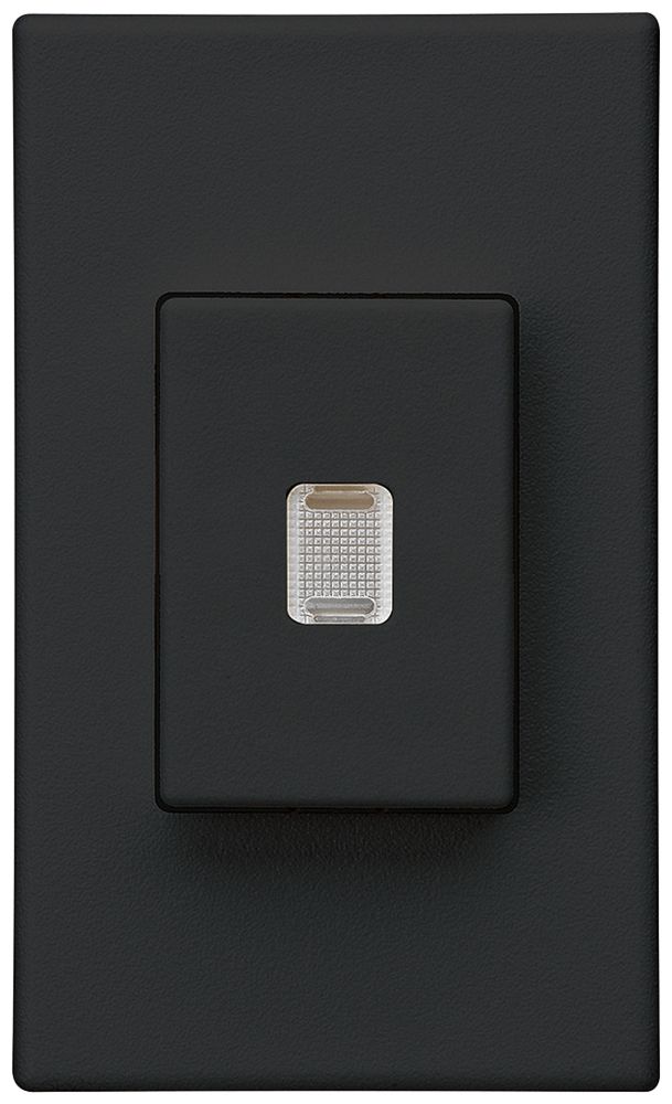 EB-Druckschalter Hager FLF 10A/250V 3/2L beleuchtet schwarz