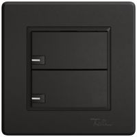 Pulsante universale INC EDIZIO.liv UNI SNAPFIX® c.LED RGB 2× com.1T ne