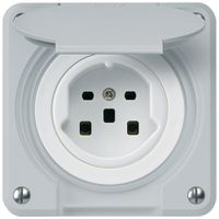 UP-Steckdose robusto Typ 25 grau für Kombination