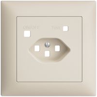 Frontset EDIZIOdue zu FI-Steckdose FMI, T23, crema