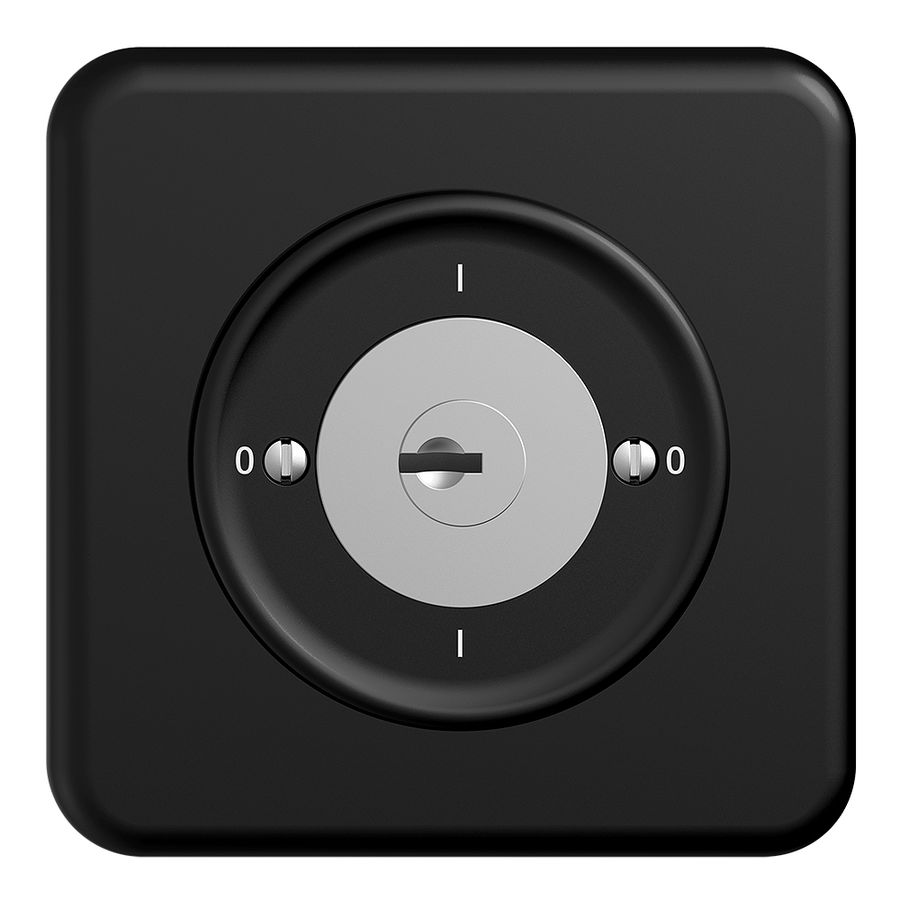 UP-Drehschalter STANDARDdue 0/3L schwarz mit Sicherheitsschloss