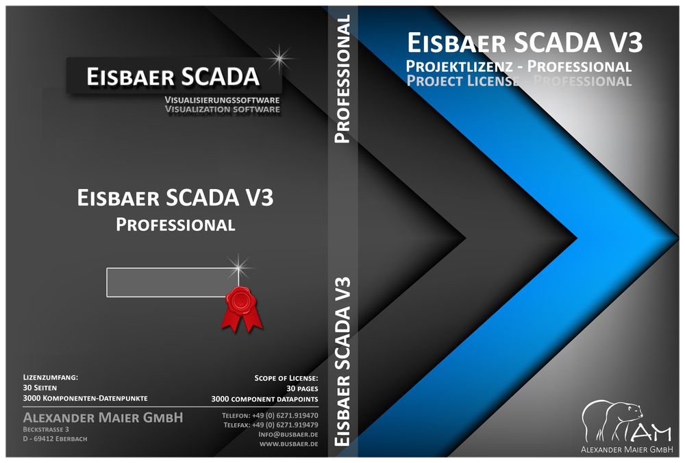 Software-Lizenz EisBär SCADA 3, "Professional", mit USB-Dongle