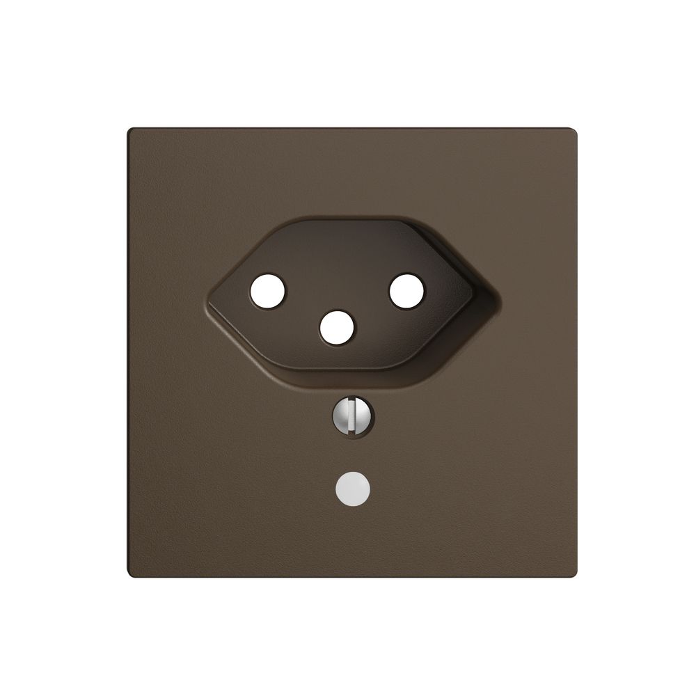 Frontplatte EDIZIOdue T13 coffee 60×60mm mit Linse