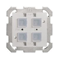 Taster EDIZIOdue elegance 4-fach mit BCU, Schraubklemmen+LED