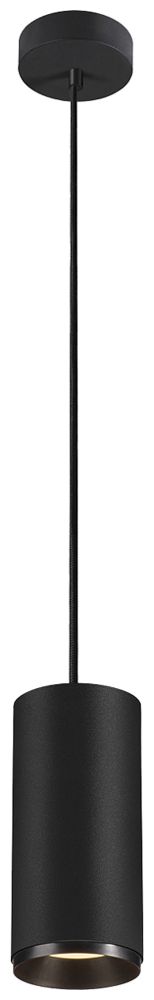 Lampada sospesa LED SLV NUMINOS L PHASE 28W 2430lm 3000K 24° Ø100×213mm nero