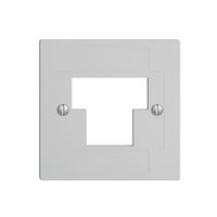 Frontplatte 1×TT,2×RJ45 hellgrau ITplus ITM EDIZIOdue