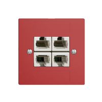 UP-Dose 4×RJ45/u 4P getr. EDIZIOdue berry ITplus