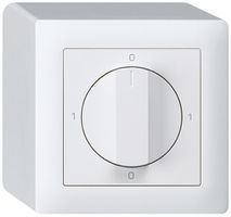 AP-Drehschalter kallysto 0/1L weiss mit Drehgriff