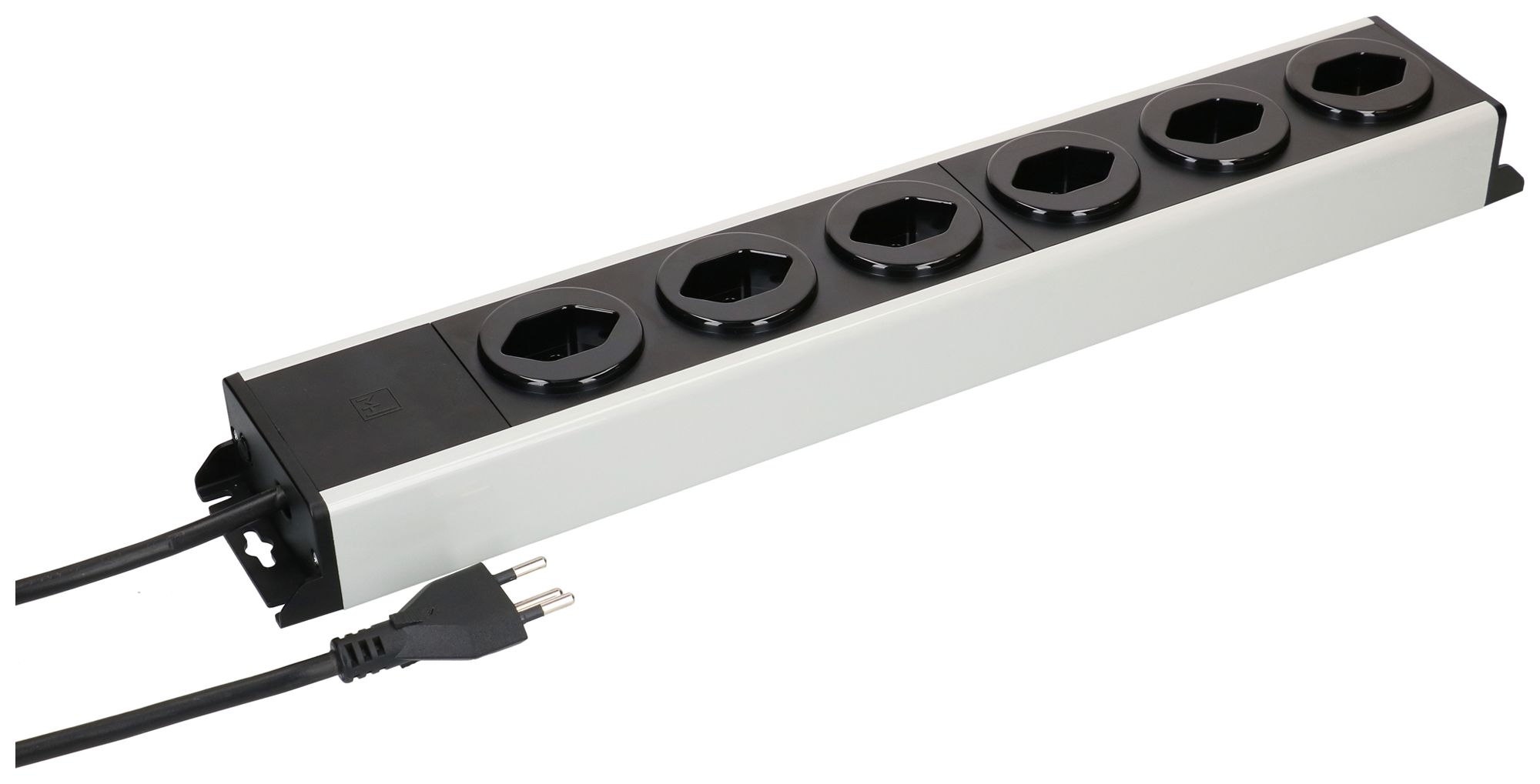 Prise multiple MH POWER LINE 10A 6×T13 3m gris-noir