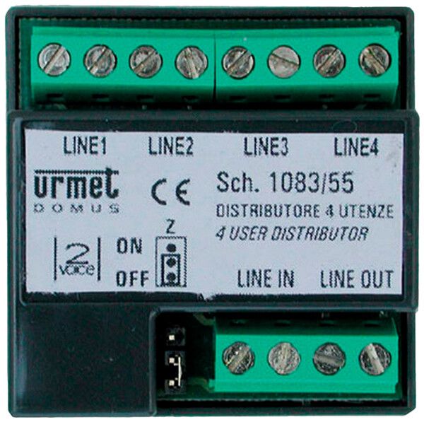 Distributore per piani Urmet, per 2VOICE, 4 fili, digitale, 45×45×16mm
