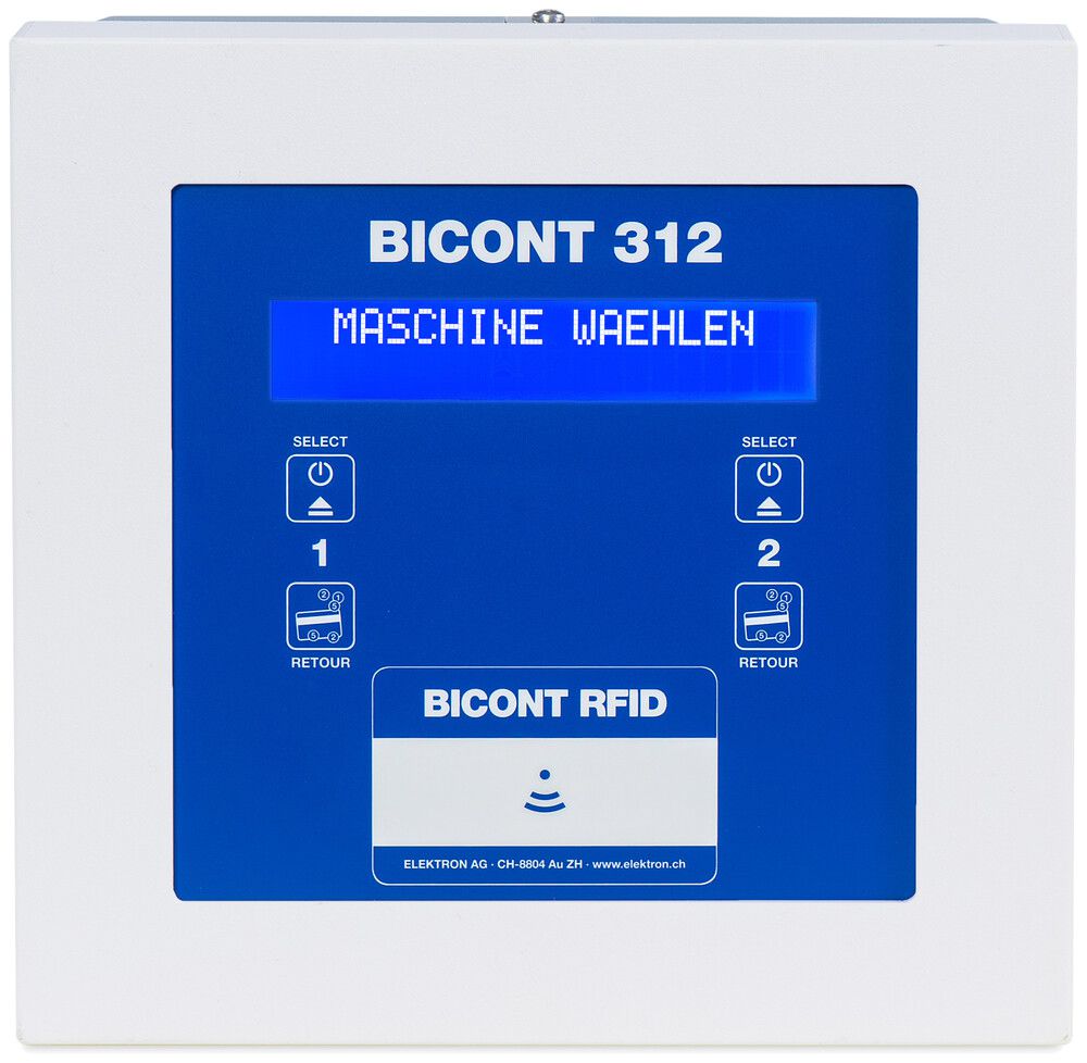 Contatore di spese AP Bicont 312, card RFID, IP21, 2×16A, 2×11kW, per 2 app.