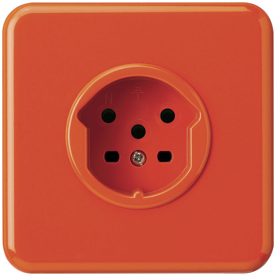 UP-Steckdose HA basico Typ 15 mit Steckklemmen orange