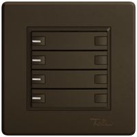 Poussoir universel ENC EDIZIO.liv UNI SNAPFIX® a.LED RGB 8× comm.1T br