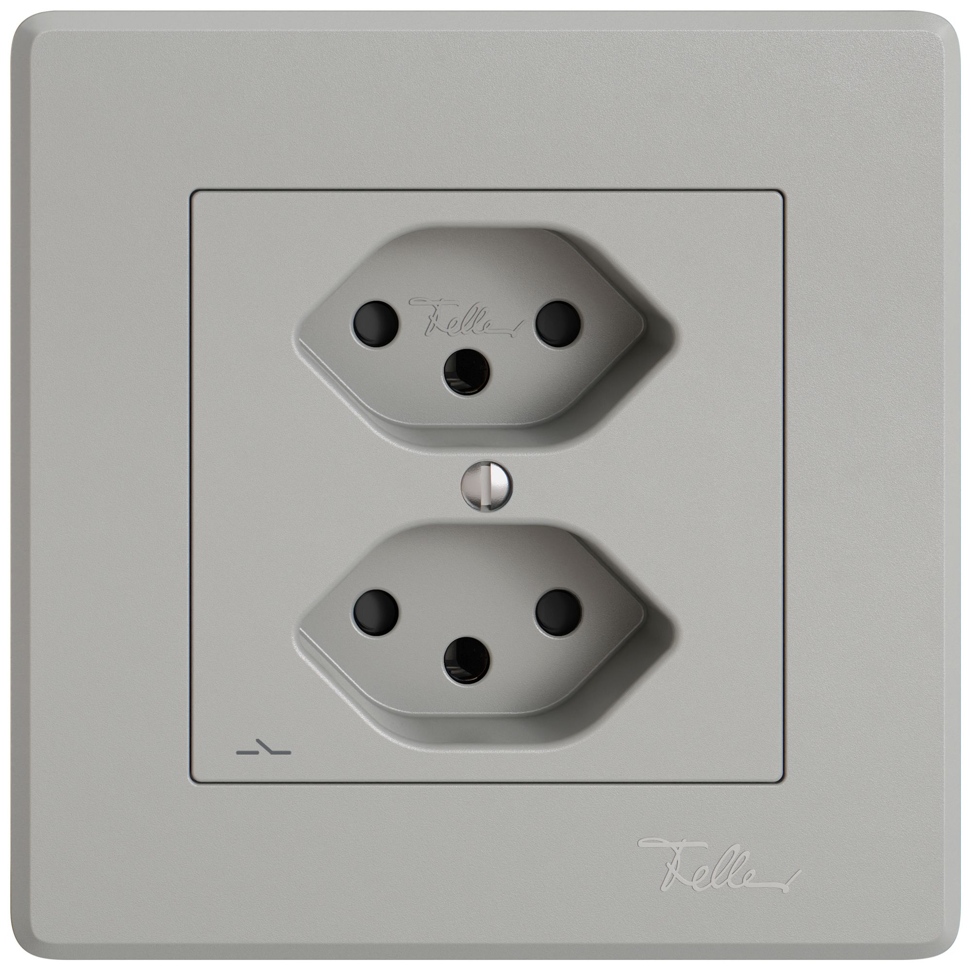 Presa INC EDIZIO.liv SNAPFIX® 2×T13 1×S con shutter grc