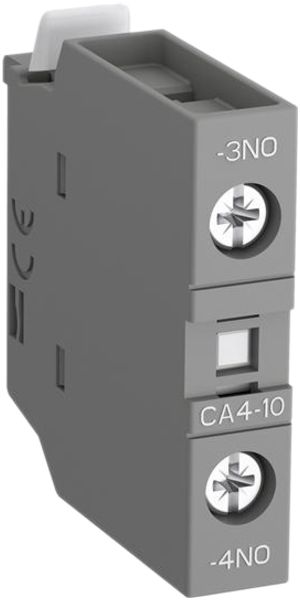 Bloc de contacts auxiliaires ABB CA4-10, 1F 4A AC-15, frontal à vis