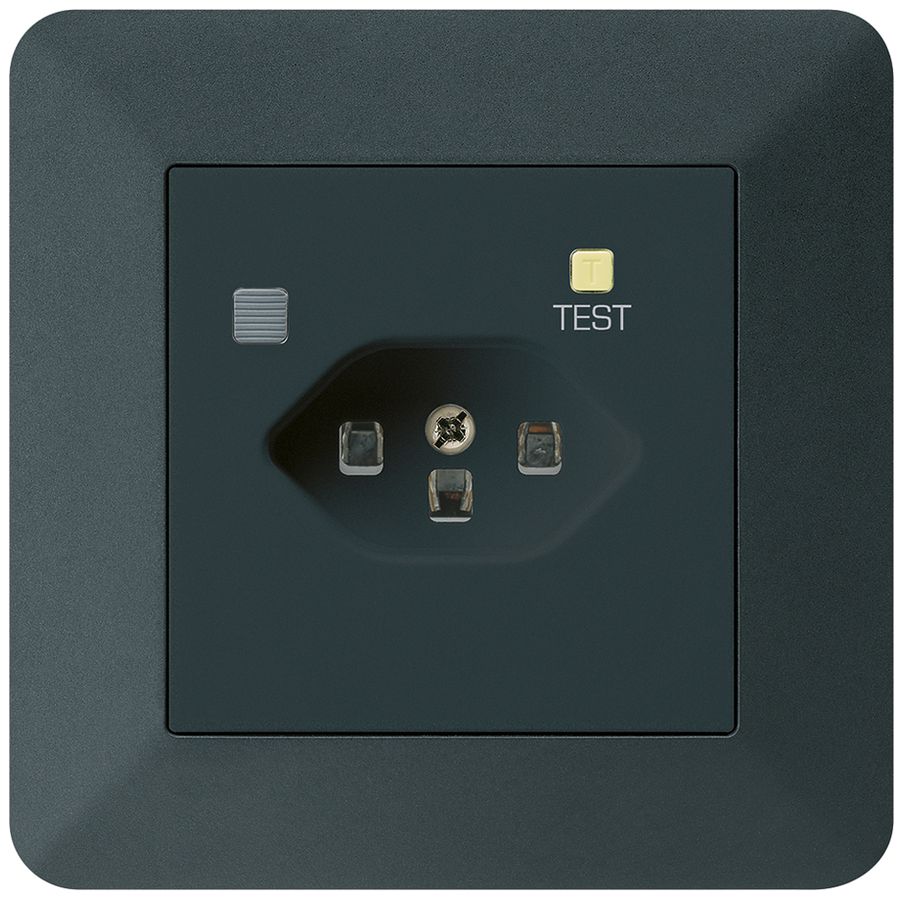 UP-Steckdose KTR T23 FI 30mA schwarz