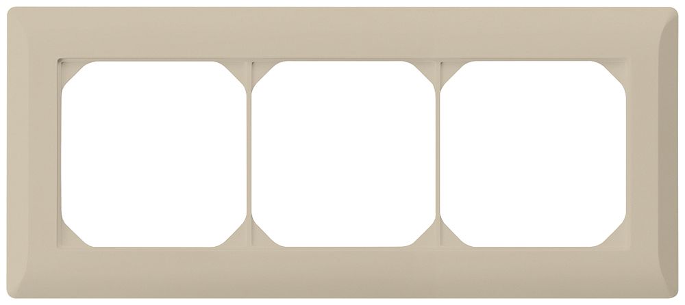 UP-Abdeckrahmen kallysto.line 1×3 beige horizontal 92×212mm