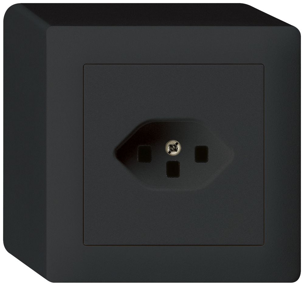 AP-Steckdose kallysto T23 schwarz mit Steckklemmen