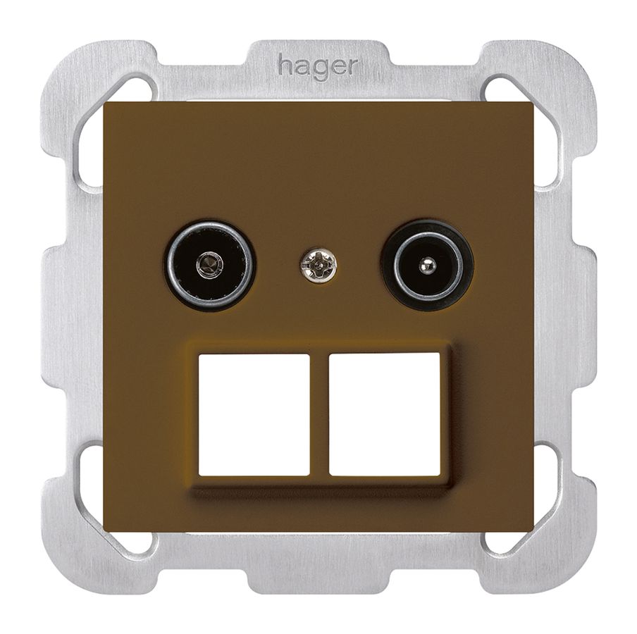 Prise d'antenne ENC R/TV HMS kallysto B 23dB brun