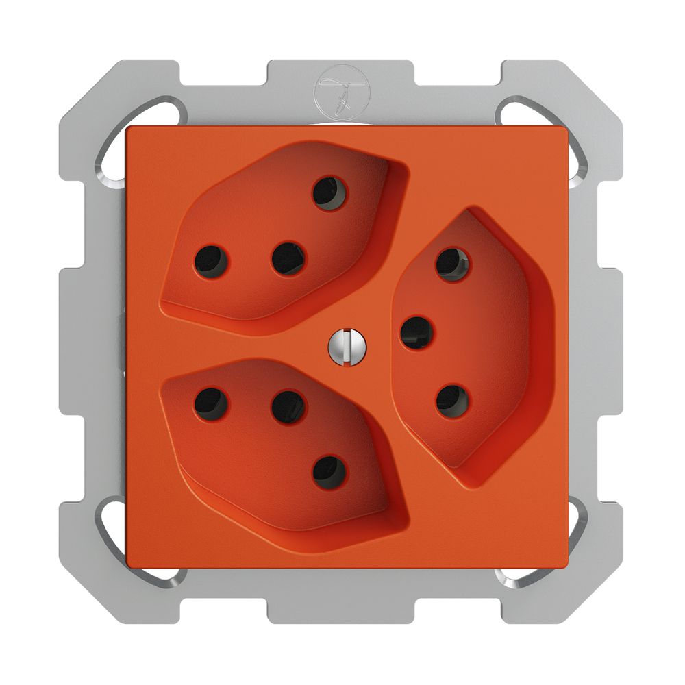 Prise ENC EDIZIOdue 3×T13 orange 3×S avec shutter