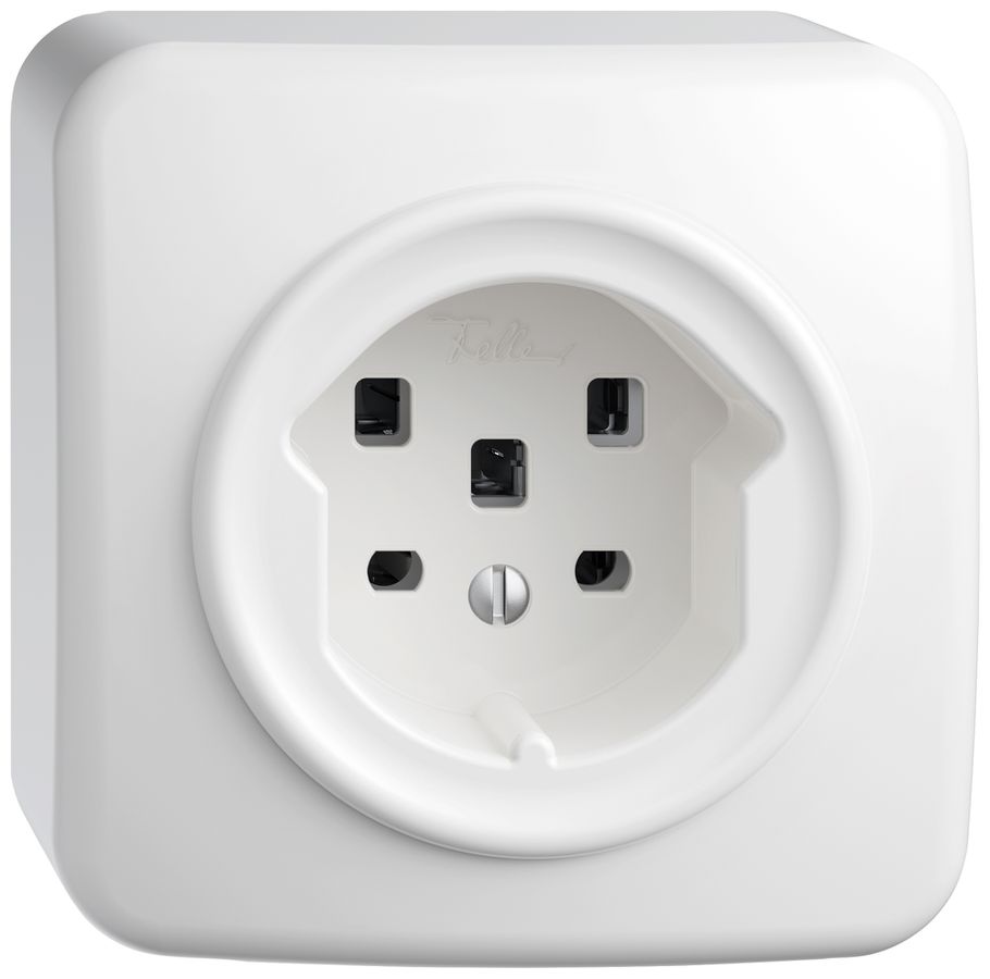 AP-Steckdose STANDARDdue SNAPFIX® 1×T25 ws