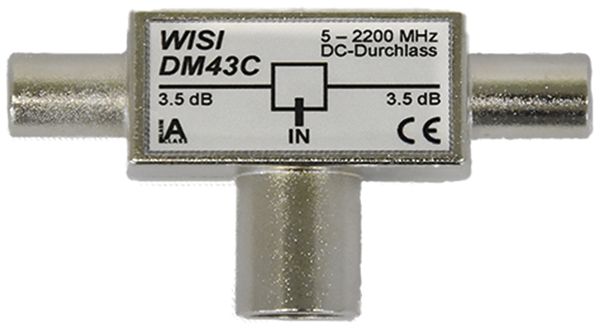 Partitore ad innesto WISI DM43C IEC F - 2×IEC M