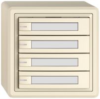 AP-KNX-Taster RGB EDIZIO.liv SNAPFIX® Temperaturfüh.RGB-LED Pap.4×T 1-Tbed.cr