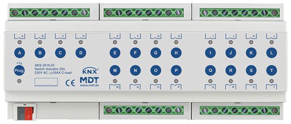 Actionneur-commutateur KNX AMD MDT AKS-2016.03 20-can 16A 230VAC 12UM