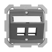 Kit montaggio INC Edue FM, c.cappa d.uscita obliqua, p.2×Keystone, grigio scuro