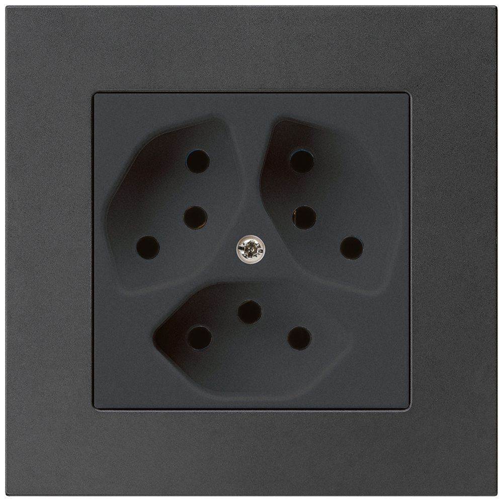 UP-Steckdose kallysto.pro 3×T13 schwarz