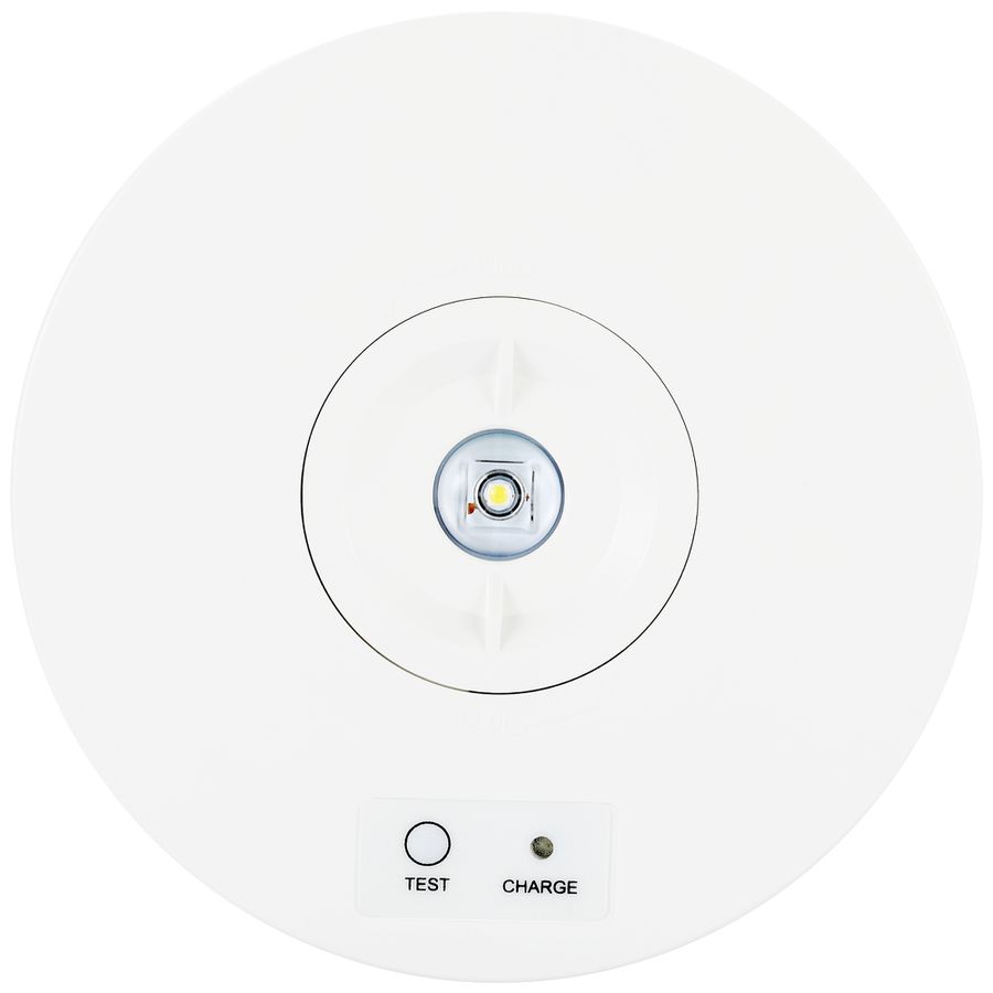 LED-Sicherheitsleuchte Sylvania LiFeSafe IP65 3h BS Ø155×46mm weiss