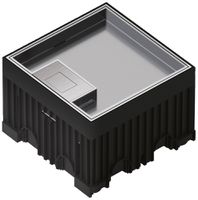 Bodendose Hager Q02 LE 3kN 140×144×15mm rostfreier Stahl 3×FLF