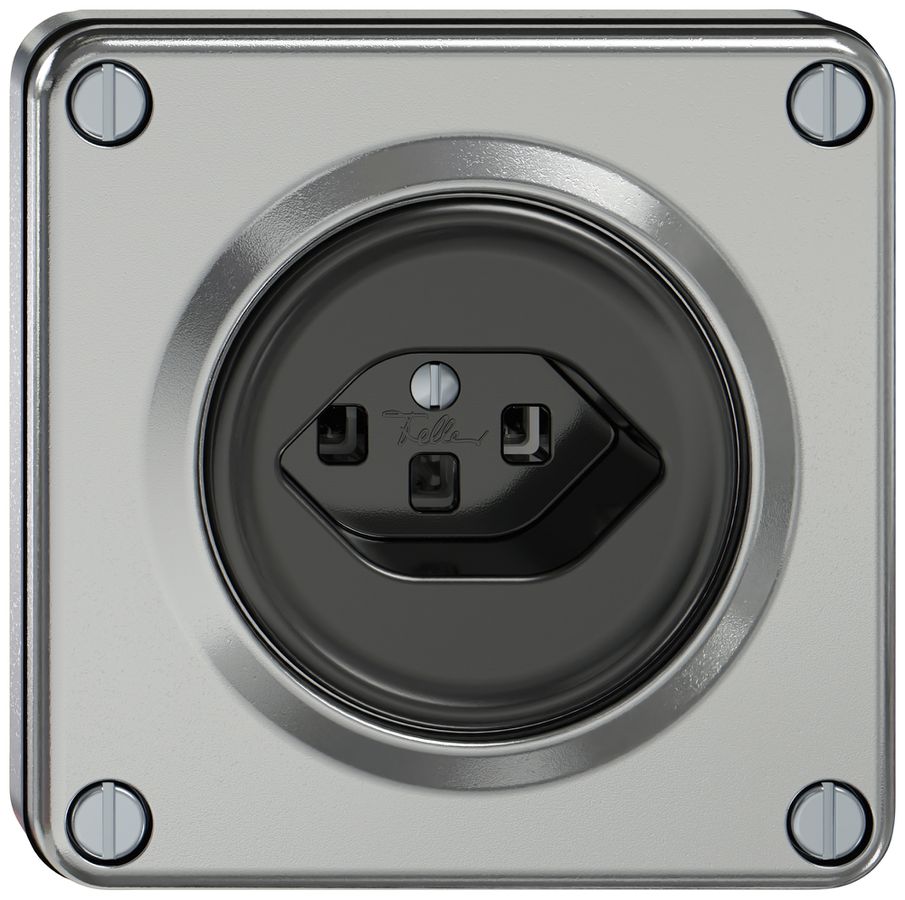 Prise ENC ELEMENT SNAPFIX® 1×type 23 16A 250V IP20 alu