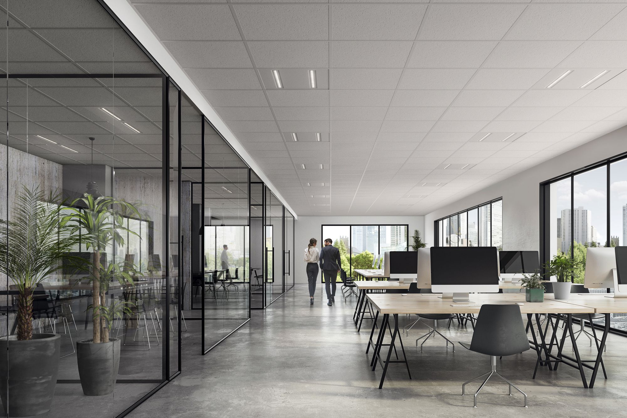 EB-LED-Deckenleuchte Sylvania OptiClip 600 26W 3100lm 830 IP40 weiss