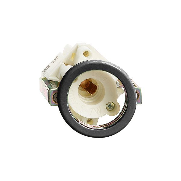 UP-Signallampe 7W E14 schwarz, ohne Schraublinse gewölbt