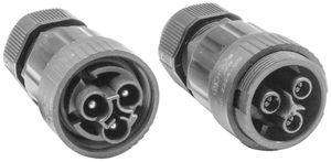 Steckvorrichtung Compact HighBay/SiCOMPACT Stecker/Kupplung 3-polig IP65 schwarz