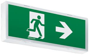 Luminaire de secours ESYLUX SLX 24 LEDi Flat 3h, blanc
