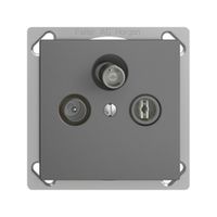 EB-Stichdose SAT/TV DB52 EDIZIOdue dunkelgrau, mit IEC/F-Anschluss