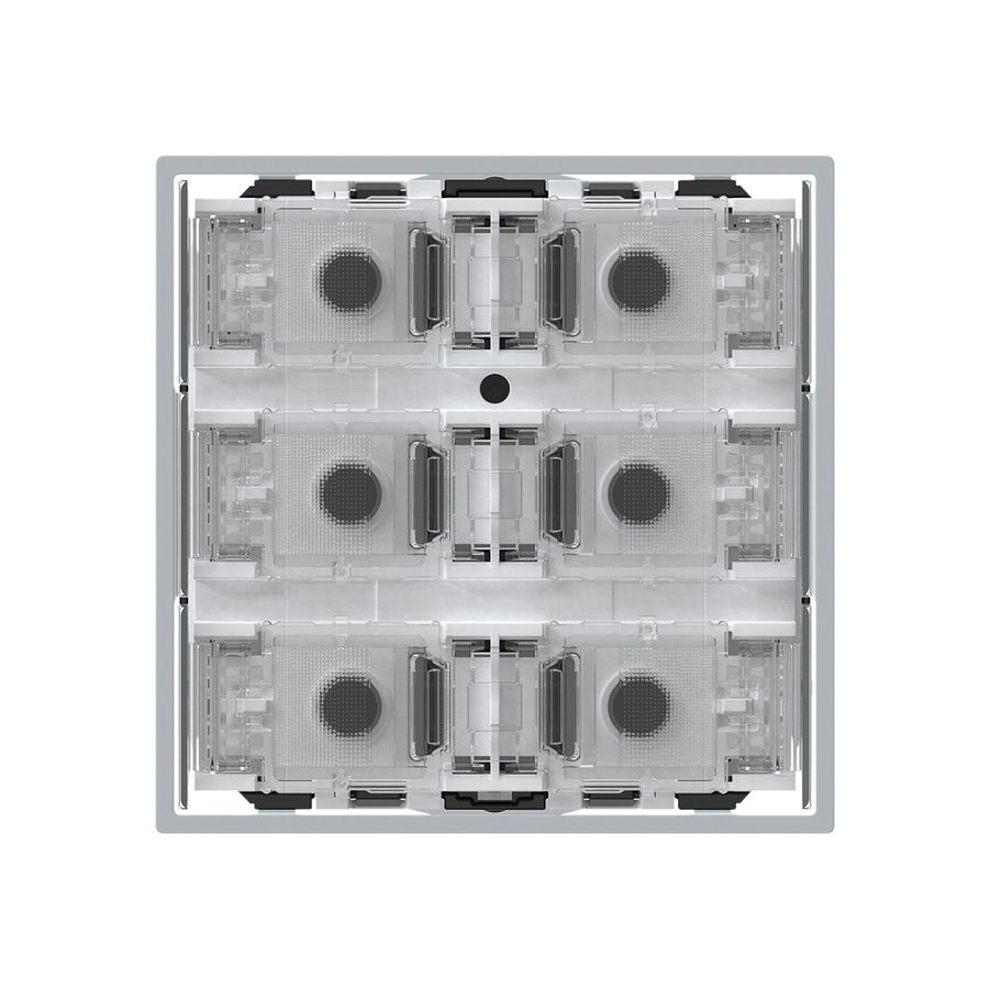 Poussoir KNX KAL p.6×touches 6×points actionnables LED gris