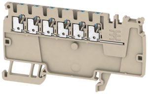 Potentialverteilerklemme Weidmüller AAP11 PUSH IN 1.5mm² TS35 beige, blau